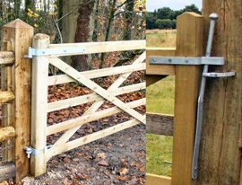 Wooden Gate Hinge/Hanging Set 600mm Galvanised